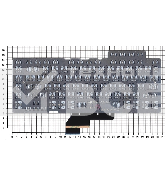 Клавиатура для ноутбука Asus ROG GU502 черная c подсветкой маленький энтер