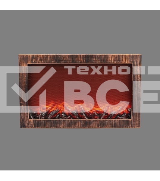 Светодиодный камин Neon-night Ретро с эффектом живого огня 60,3х11х36,8см, работает от батареек 3хС (в комплект не входят) или от USB (в комплекте), бронзовый