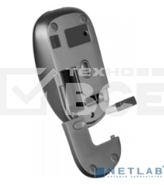 Мышь беспроводная Defender Wave MM-995 серебристый, 1600 dpi, радиоканал, USB, кнопки - 4
