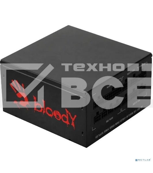 Блок питания Bloody BD-PS1250P, 1250 Вт, 80 PLUS Platinum, 140мм, модульный, черный