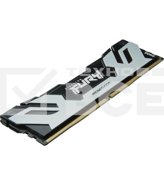 Оперативная память Kingston Fury Renegade, DDR5, 48GB (1x48GB), 6000MHz, CL32, DIMM, с радиатором, серебристый