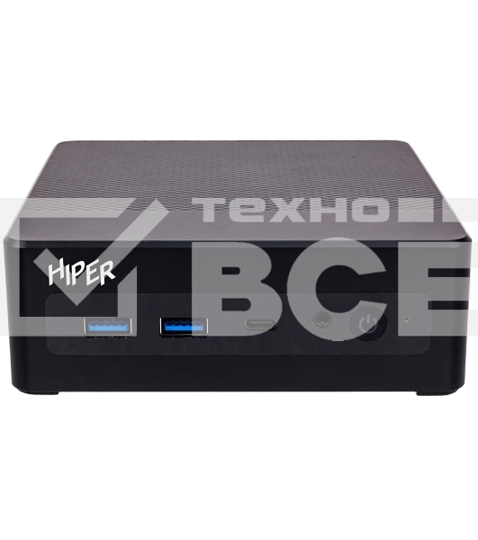 Неттоп HIPER FACTUM FN2  Intel Core i3 1315U(1.2Ghz)/8192Mb/256PCISSDGb/noDVD/BT/WiFi/war 1y/0.4kg/черный/Win11Pro + WiFi 6, BT 5.2,Чёрный, БП 90Вт, VESA крепление