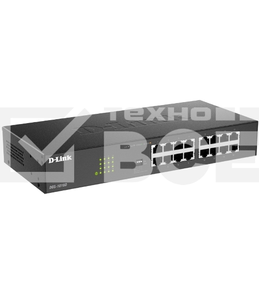 Коммутатор D-Link DGS-1016D DGS-1016D/J1A 16x1Гбит/с неуправляемый