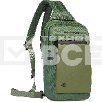 Рюкзак слинг мужской Piquadro Orion CA6625S136/VE хаки ткань/натур.кожа, фото3