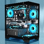 Компьютерный корпус Minitower ExeGate i3 SEA LE-NPX550 (mATX, БП 550NPX, 1хUSB+1хUSB 3.0, HD аудио, черный, передняя и боковая панели - закаленное стекло), фото10