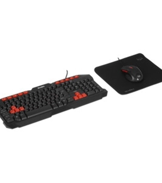 Комплект клавиатура + мышь SVEN GS-9200 игровые клавиатура, мышь и коврик