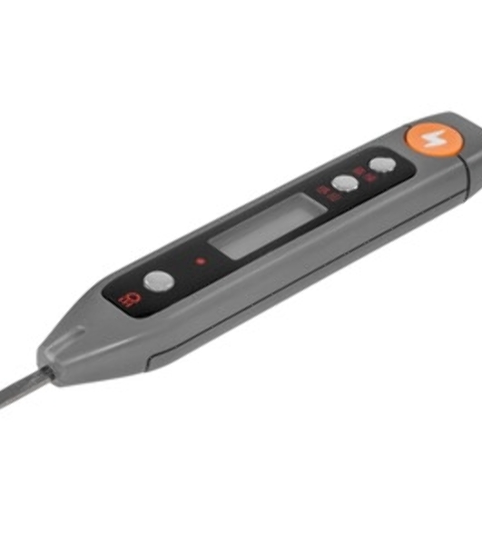 Индикаторная отвертка-тестер напряжения цифровая ';Home Series Gray'; Deli HT7005 (12-250 В, фонарик, батарейки в комплекте)