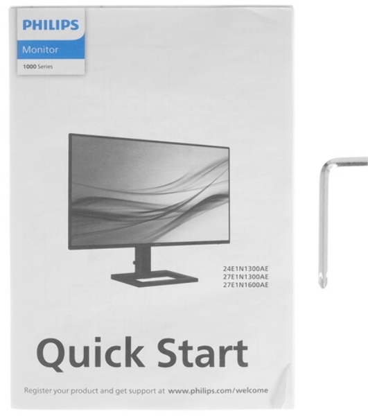 Монитор 27' Philips 27E1N1300AE IPS 1920x1080, 100 Гц, 4 мс, 16:9, 250 кд/м2, 2xHDMI, USB-C, 1x3.5 мм, черный