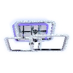 Потолочный светодиодный светильник FA536/3 CH хром 118W 510*510*150 (ПДУ РАДИО 2.4G), фото3