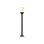 Светильник Ambrella light ST2095 BK/FR черный/белый матовый IP54 E27 max 40W D150*950, фото 1
