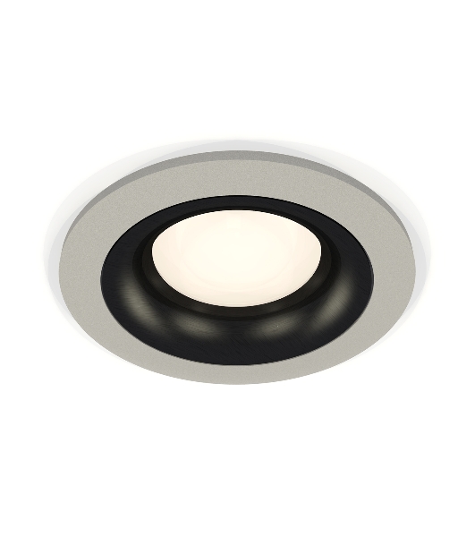 Комплект встраиваемого светильника Ambrella light XC7623002 SGR/PBK серый песок/черный полированный MR16 GU5.3 (C7623, N7011)