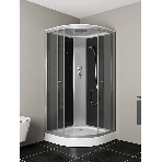 Душевая кабина BAU Dream Hit Black 100x100х215, прозрачное закаленное стекло, черная, фото 1