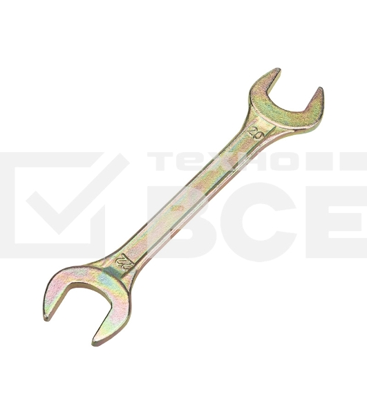 Ключ гаечный рожковый Rexant 20х22 мм, желтый цинк