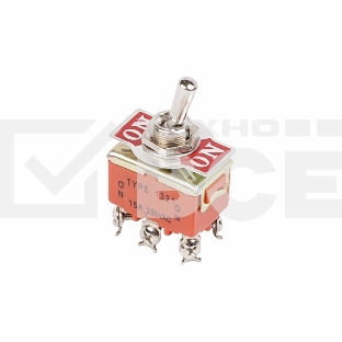 Тумблер 250V 15А (6c) ON-ON двухполюсныйRexant