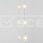 Гирлянда «Роса» с крупными каплями 2 м, 20 LED, теплое белое свечение, 2хCR2032 в комплекте NEON-NIGHT, фото3