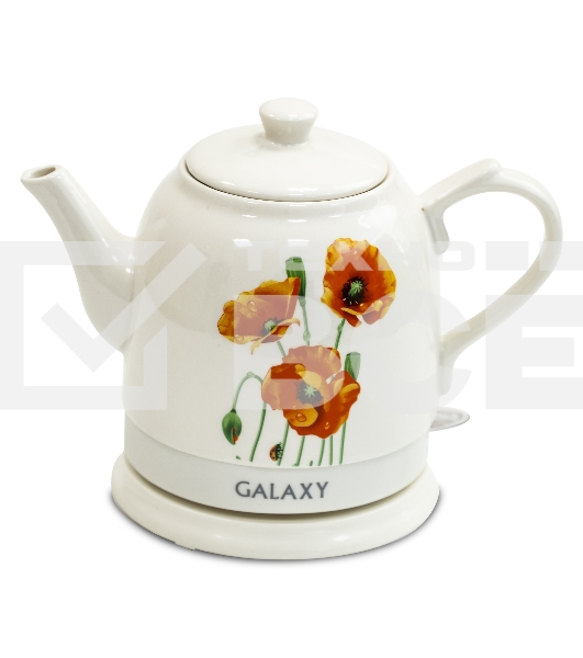 Чайник электрический Galaxy Line GL 0506, белый, керамика