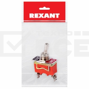 Тумблер 250V 15А (2c) ON-OFF однополюсный (KN-101) Rexant Индивидуальная упаковка 1 шт