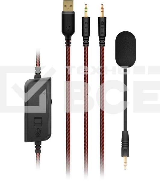 Игровые наушники SVEN AP-U1001MV с микрофоном черные (USB, LED,  mini jack O 3,5 мм (4 pin), 50 мм, RGB подсветка)
