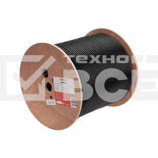 Кабель витая пара F/UTP, CAT 6, PE, 4PR, 23AWG, OUTDOOR, SOLID, черный, 305м Rexant