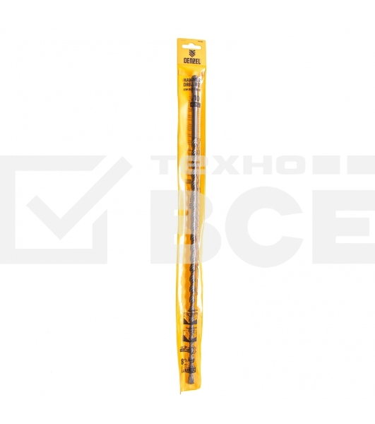 Бур по бетону, двойная спираль, Cobalt W-tip, 10x460 мм, SDS PLUS Denzel