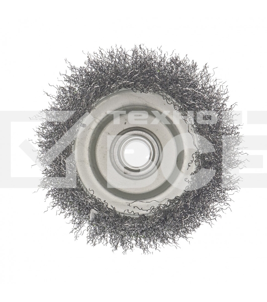 Щетка Сибртех для УШМ, 100 мм М14, чашка, витая проволока 0,3 мм