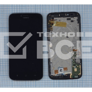 Дисплей для Huawei Ascend Y625 черный с рамкой