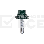 Саморез кровельный 4,8х19мм, окрашенный RAL 6005, короб (250 шт/уп) KRANZ, фото3