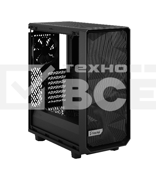 Компьютерный корпус Fractal Design MESHIFY 2 COMPACT BLACK - DARK TG/ATX, TG/2x140мм & 1x120мм fans inc./FD-C-MES2C-02