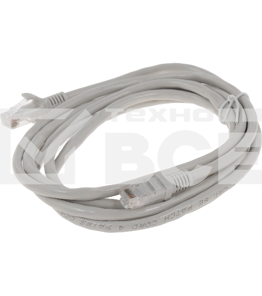 Патч-корд UTP Cablexpert PP6U-2M кат.6, 2м, литой, многожильный (серый)