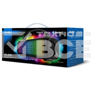 Портативная колонка Sven PS-235 черный 12W 2.0 BT 3600mAh (SV-022075)