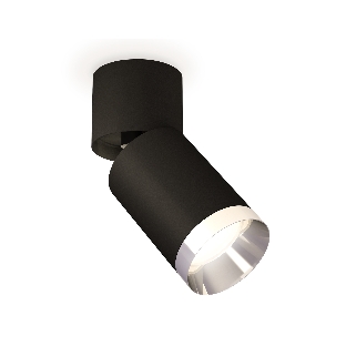 Светильник Ambrella Light XM6313042 SBK/BK/PSL черный песок/черный/серебро полированное MR16 GU5.3 (A2221, C6313, N6132)
