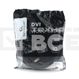 Кабель DVI-D dual link Cablexpert CC-DVI2L-BK-10M, 25M/25M, 10м, черный, экран, феррит.кольца, пакет