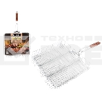 Решетка для барбекю ECOS RD-103-1D (глубокая, регулир. глубина, р-р 40х35х5 см, общая длина 70 см), фото 1