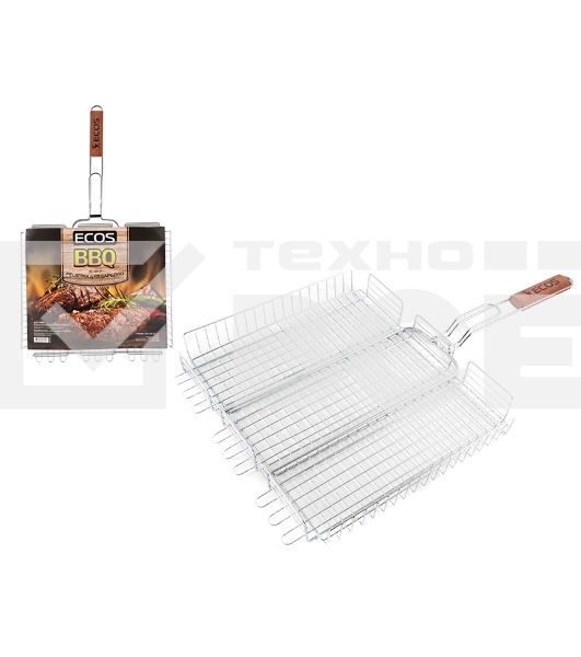 Решетка для барбекю ECOS RD-103-1D (глубокая, регулир. глубина, р-р 40х35х5 см, общая длина 70 см)