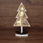 Деревянная фигурка с подсветкой 'Елка на подставке' 14,5х5х30 см, фото 1