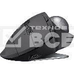 Трекбол беспроводной Logitech MX Ergo графитовый, 2048 dpi, радиоканал, Bluetooth, USB, кнопки - 8, фото2