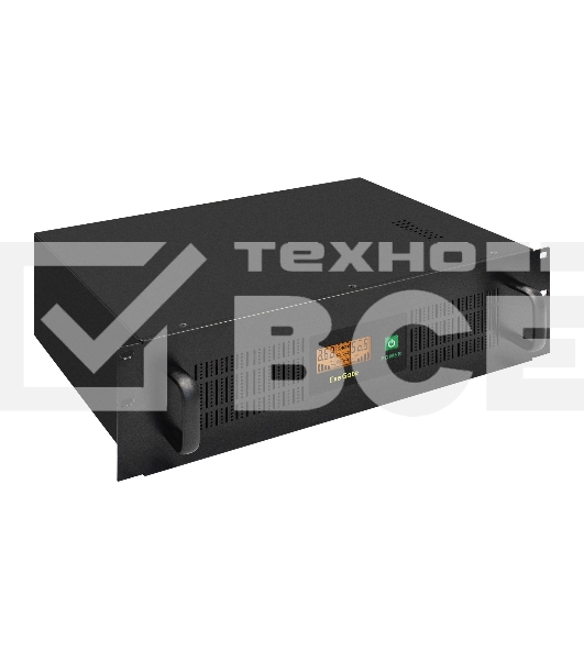 Источник бесперебойного питания ExeGate EX293056RUS ServerRM UNL-1500.LCD.AVR.2SH.4C13.RJ.USB.3U <1500VA/900W, LCD, AVR, 2*Schuko+4*C13, RJ45/11, USB, 3U, установка в стойку, Black>