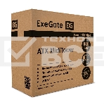 Компьютерный корпус Miditower ExeGate EVO-8243-EVO800 (ATX, БП EVO800RGB с вент. 12 см, 2*USB+1*USB3.0, черный, 3 вент. с RGB подсветкой, боковая панель - закаленное стекло), фото 1
