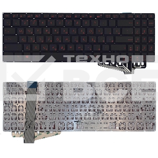 Клавиатура для ноутбука Asus FX570 черная с подсветкой