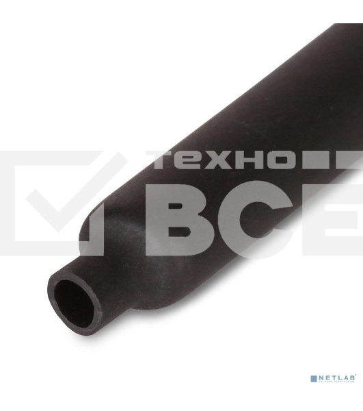 Трубка термоусадочная ТУТнг-8/4 черный (уп.100м) КВТ 60089