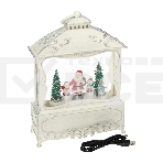 Декоративный фонарь Neon-night с эффектом снегопада и подсветкой Рождественский лес, белый, фото5