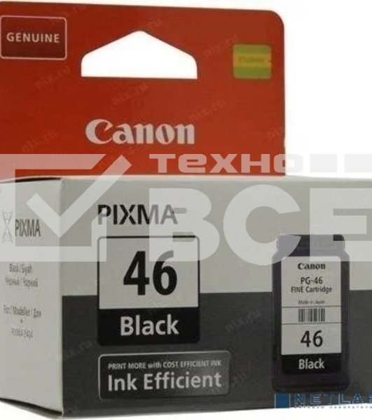 Картридж струйный Canon PG-46 9059B001 черный для Canon Pixma E404/E464 (15мл)