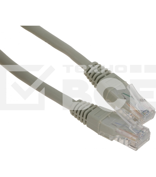 Патч-корд Premier PP6U-15M 10000Гбит/с UTP 4 пары cat.6 CCA molded 15м серый RJ-45 (m)-RJ-45 (m)