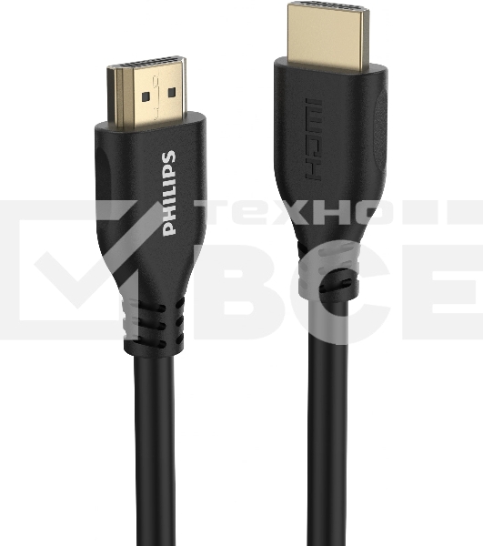 Кабель аудио-видео Philips 4K 30 Гц Full HD HDMI (m)/HDMI (m) 1.5м. позолоч.конт. черный