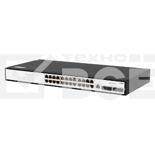 Управляемый коммутатор SNR уровня 2+, 24 порта 10/100/1000Base-T, 4 порта 1/10G SFP+, встроенный БП ~220V AC