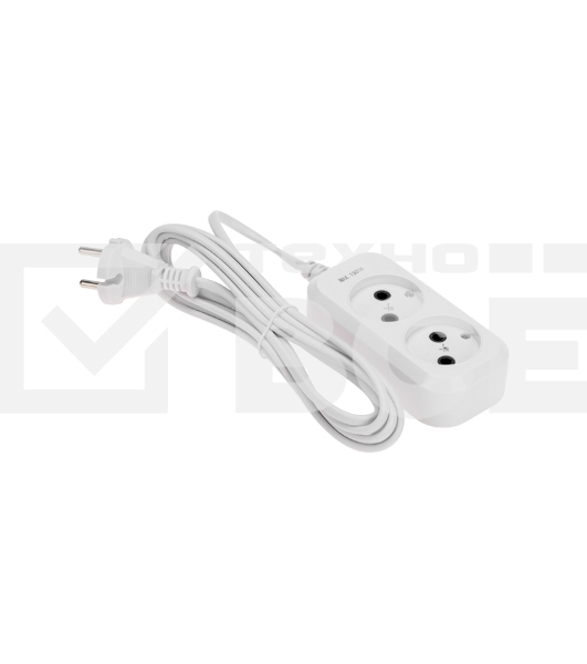 Удлинитель PROconnect 2 гнезда, 3 м, 2х0,75 мм², б/з, белый