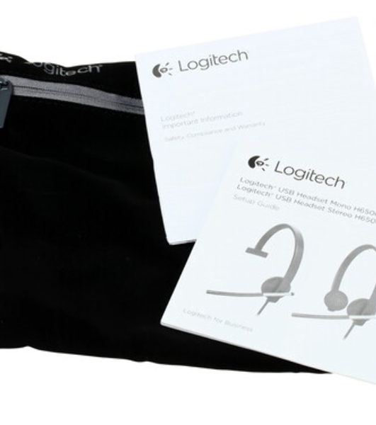Гарнитура Logitech H650e чёрный, проводная, USB
