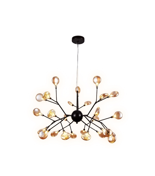 Светильник Ambrella light TR3013/27 DCF/TI темный кофе/янтарь G4/27 max 20W D750*650