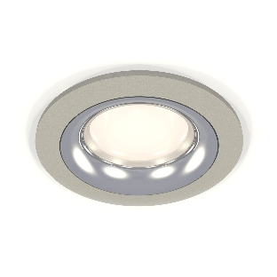 Комплект встраиваемого светильника Ambrella light XC7623003 SGR/PSL серый песок/серебро полированное MR16 GU5.3 (C7623, N7012)