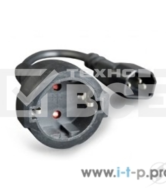 Кабель Удлинительный кабель питания  Gembird/Cablexpert ,C14 - евро-розетка , PC-SFC14M-01